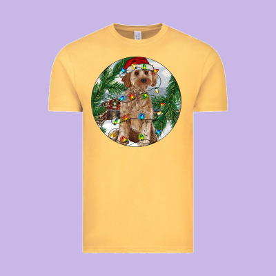 Cockapoo Christmas Vintage Tee Designed By Ranaportraitstore