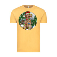 Vintage Mustard Cockapoo Christmas Vintage Tee - RanaPortraitStore