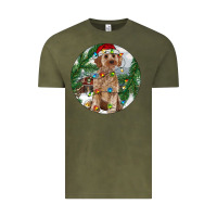 Vintage Olive Cockapoo Christmas Vintage Tee - RanaPortraitStore