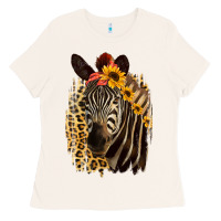 Bone Zebra With Sunflowers Ladies Tee - Bettercallsaul