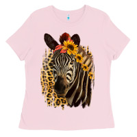Bubblegum Pink Zebra With Sunflowers Ladies Tee - Bettercallsaul