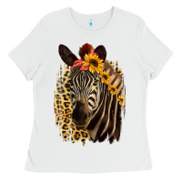 White Zebra With Sunflowers Ladies Tee - Bettercallsaul