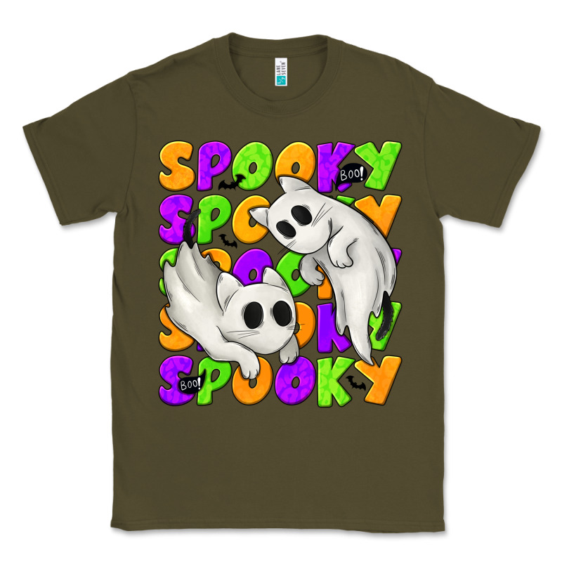 Spooky With Ghost Cats Classic Tee by texasbilliewilder | Teevron