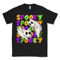 Black Spooky with Ghost Cats Classic Tee - texasbilliewilder