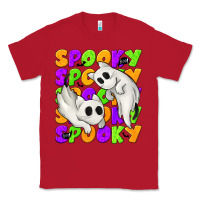 Red Spooky with Ghost Cats Classic Tee - texasbilliewilder