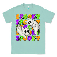 Seafoam Spooky with Ghost Cats Classic Tee - texasbilliewilder