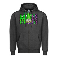 Charcoal Heather st patricks day mom gnome Zipper Hoodie - CowhideDigitalArt