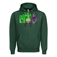 Sports Green st patricks day mom gnome Zipper Hoodie - CowhideDigitalArt