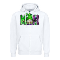 White st patricks day mom gnome Zipper Hoodie - CowhideDigitalArt