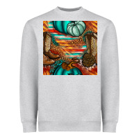 Heather Grey western thanksgiving seamless pattern Heavyweight Sweatshirt - BundleAndBundleShop