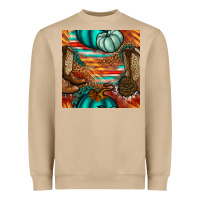 Western Thanksgiving Seamless Pattern Heavyweight Sweatshirt | Teevron