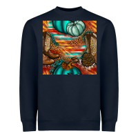 Navy western thanksgiving seamless pattern Heavyweight Sweatshirt - BundleAndBundleShop