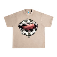 French Oak Soccer lips Urban Heavy Tee - HowdyJamesFarm