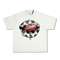 Pistachio Soccer lips Urban Heavy Tee - HowdyJamesFarm