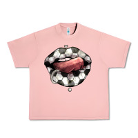Salmon Soccer lips Urban Heavy Tee - HowdyJamesFarm