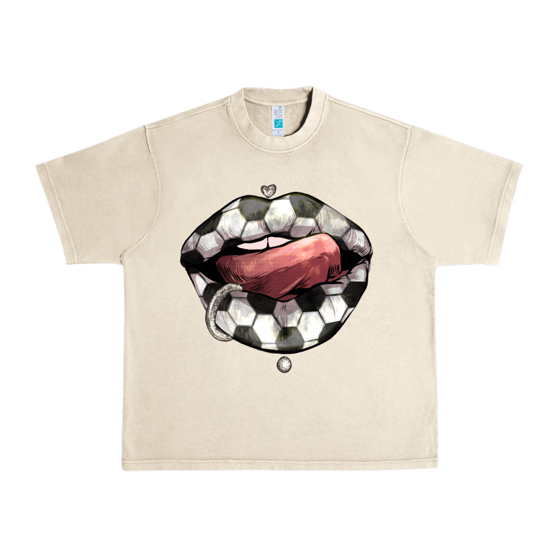 Soccer Lips Urban Heavy Tee by HowdyJamesFarm | Teevron