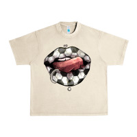 Sandshell Soccer lips Urban Heavy Tee - HowdyJamesFarm