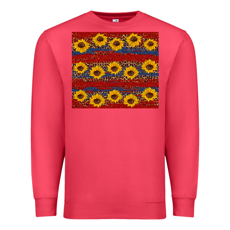 Usa And Sunflower Pattern Premium Sweatshirt by Artiststas | Teevron