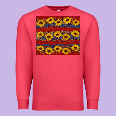 Usa And Sunflower Pattern Premium Sweatshirt Designed By Artiststas