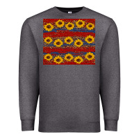 Charcoal Heather usa and sunflower pattern Premium Sweatshirt - Artiststas
