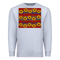 Heather Grey usa and sunflower pattern Premium Sweatshirt - Artiststas