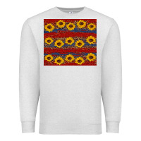 Oatmeal Heather usa and sunflower pattern Premium Sweatshirt - Artiststas