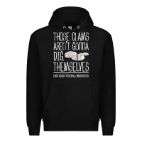 Black Clam Diggers Funny Quote Gift Long Beach Peninsula Premium Hoodie - minhPixels