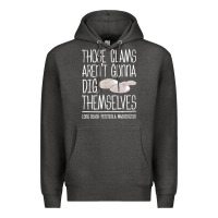 Charcoal Heather Clam Diggers Funny Quote Gift Long Beach Peninsula Premium Hoodie - minhPixels