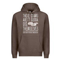 Coffee Clam Diggers Funny Quote Gift Long Beach Peninsula Premium Hoodie - minhPixels