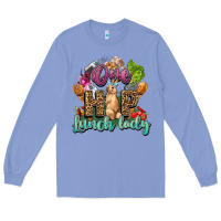 Colony Blue One hip lunch lady Easter Day Long Sleeve Tee - HowdyJamesFarm