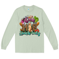 Matcha One hip lunch lady Easter Day Long Sleeve Tee - HowdyJamesFarm
