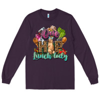Plum One hip lunch lady Easter Day Long Sleeve Tee - HowdyJamesFarm