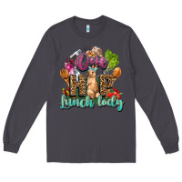 Smoke One hip lunch lady Easter Day Long Sleeve Tee - HowdyJamesFarm