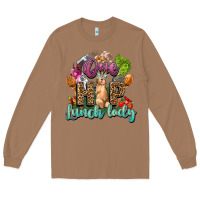 Toasted Coconut One hip lunch lady Easter Day Long Sleeve Tee - HowdyJamesFarm