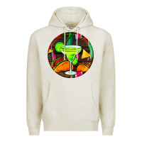 Oatmeal Heather hispanic heritage month round earrings 2 Premium Hoodie - BundleAndBundleShop