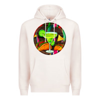 Pale Pink hispanic heritage month round earrings 2 Premium Hoodie - BundleAndBundleShop