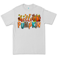 Dove Grey Hello pumpkin Premium Tee - RanaPortraitStore