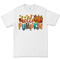 White Hello pumpkin Premium Tee - RanaPortraitStore