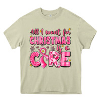 Mossy all i want for christmas is a cure breast cancer Heavy Core Tee - LillyAllenDesigns