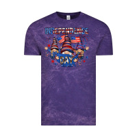 Cloud Purple Independence Day with gnomies Vintage Tee - HowdyJamesFarm