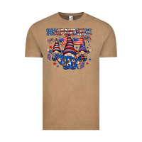 Vintage Coffee Independence Day with gnomies Vintage Tee - HowdyJamesFarm