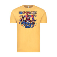 Vintage Mustard Independence Day with gnomies Vintage Tee - HowdyJamesFarm