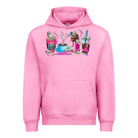 Fuchsia Pink hair stylist coffee cup Urban Hoodie - AdoDesignShop