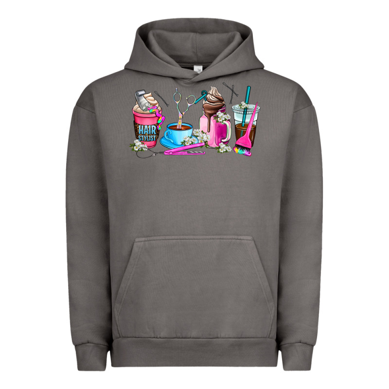 Hair Stylist Coffee Cup Urban Hoodie by AdoDesignShop | Teevron