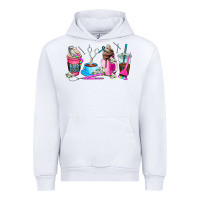 White hair stylist coffee cup Urban Hoodie - AdoDesignShop