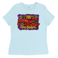 Baby Blue mardi gras this the season lobster Ladies Tee - RanaPortraitStore