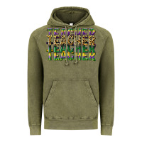 Vintage Olive teacher mardi gras Vintage Hoodie - CowGirlArtShop