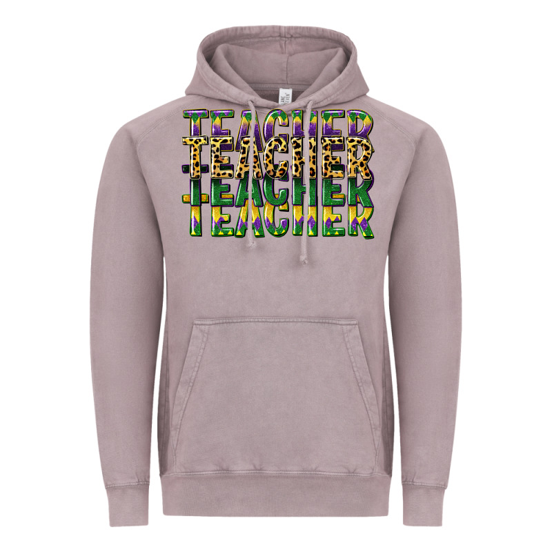 Teacher Mardi Gras Vintage Hoodie by CowGirlArtShop | Teevron