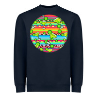 Navy hispanic heritage month round earrings 3 Heavyweight Sweatshirt - BundleAndBundleShop