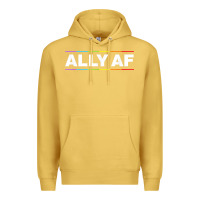 Antique Gold Ally AF Pride Rainbow Shirt  Proud LGBTQ Ally TShirt Premium Hoodie - minhPixels